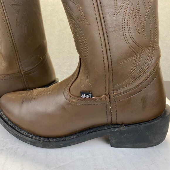 Justin Brown Leather Western, Cowboy  Boots JB1100 Mens Size 10.5  EE main image 5